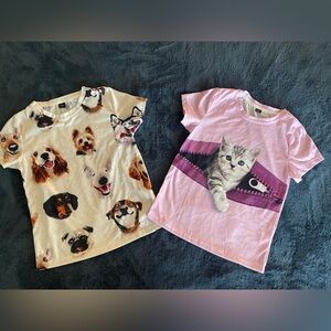 NWOT Cute Puppies and Kitty Tshirt girls size 6-8T